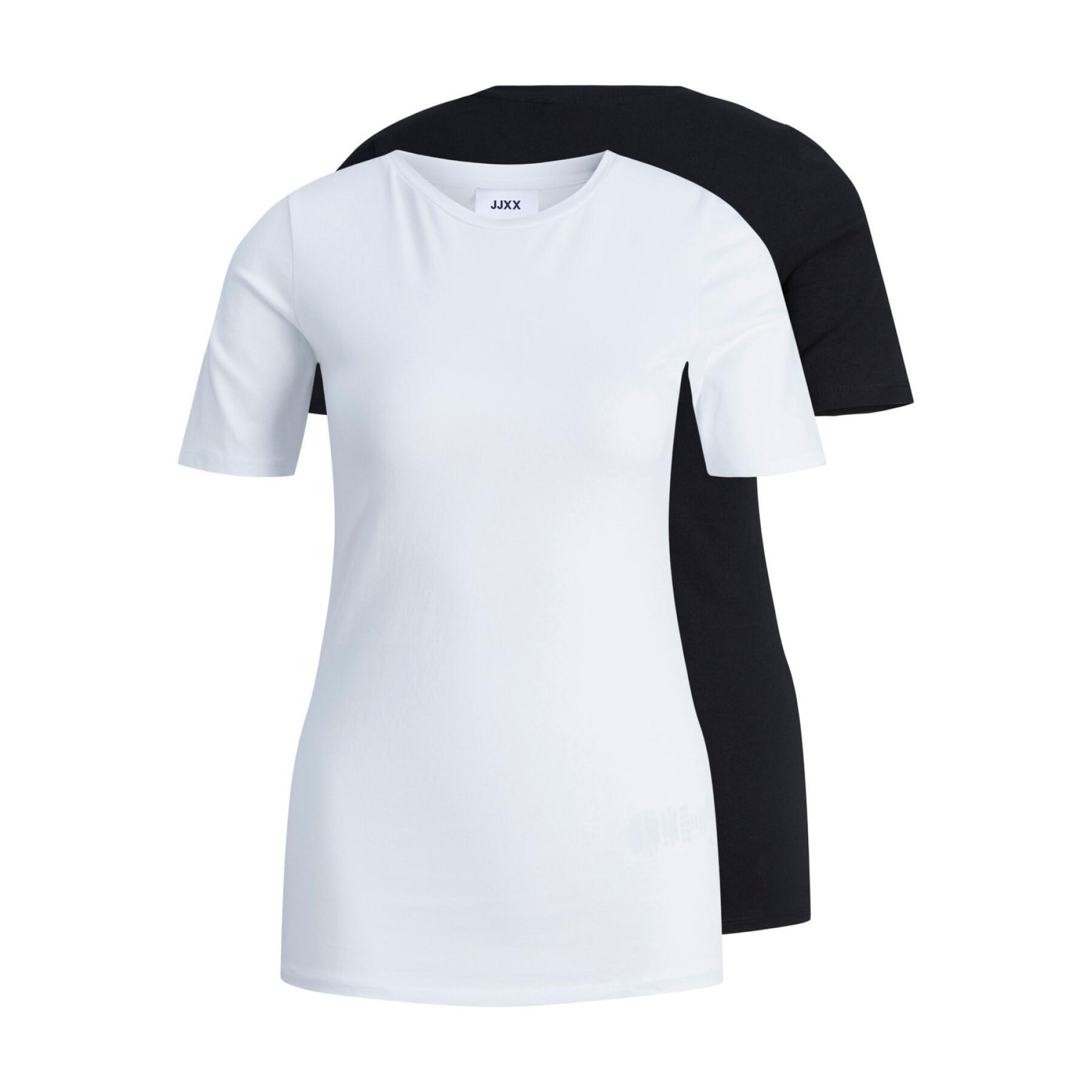 Zestaw 2 t-shirtów damskich JJXX Evelin Stretch Pima