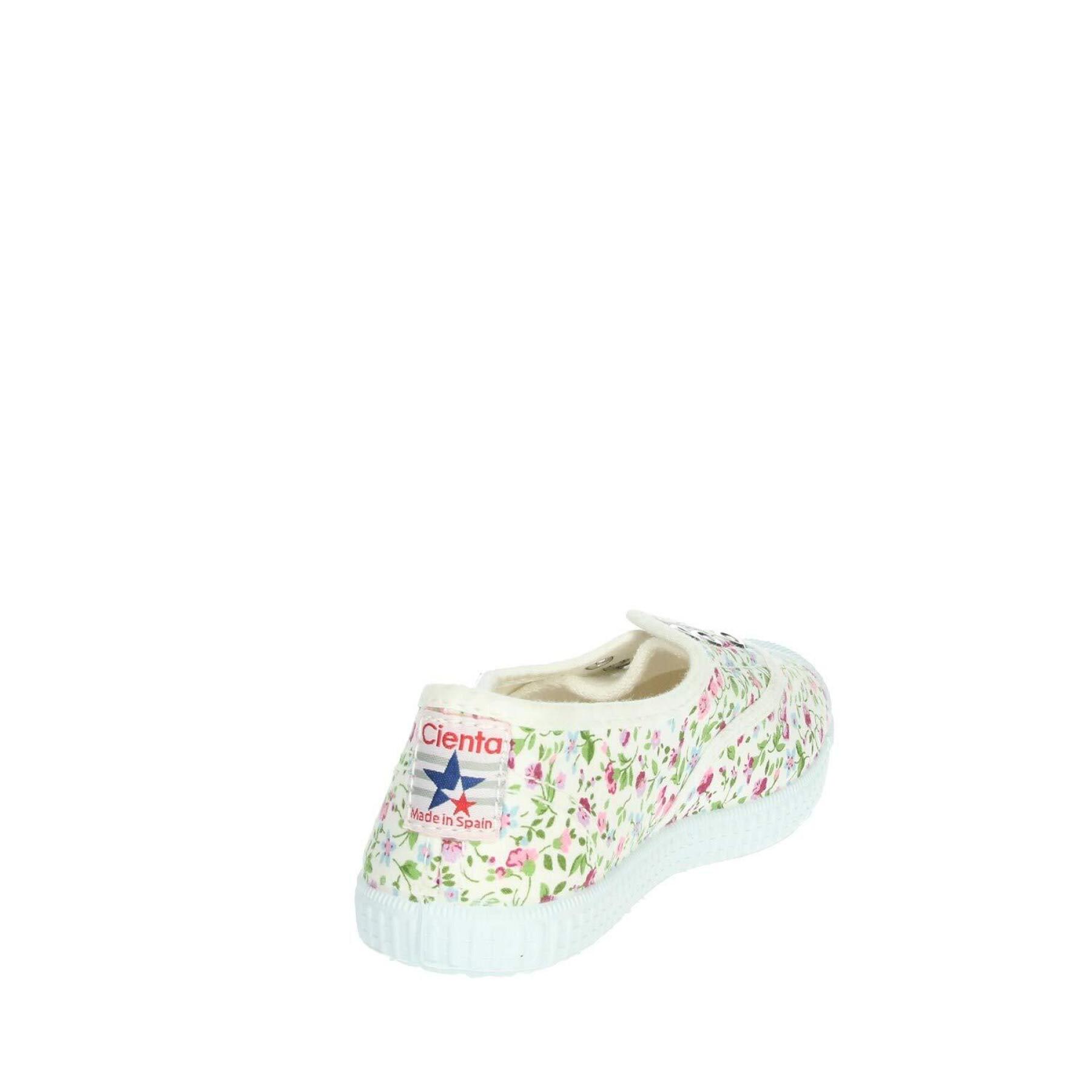 Płócienne buty dziecięce Cienta fleurs anglaises