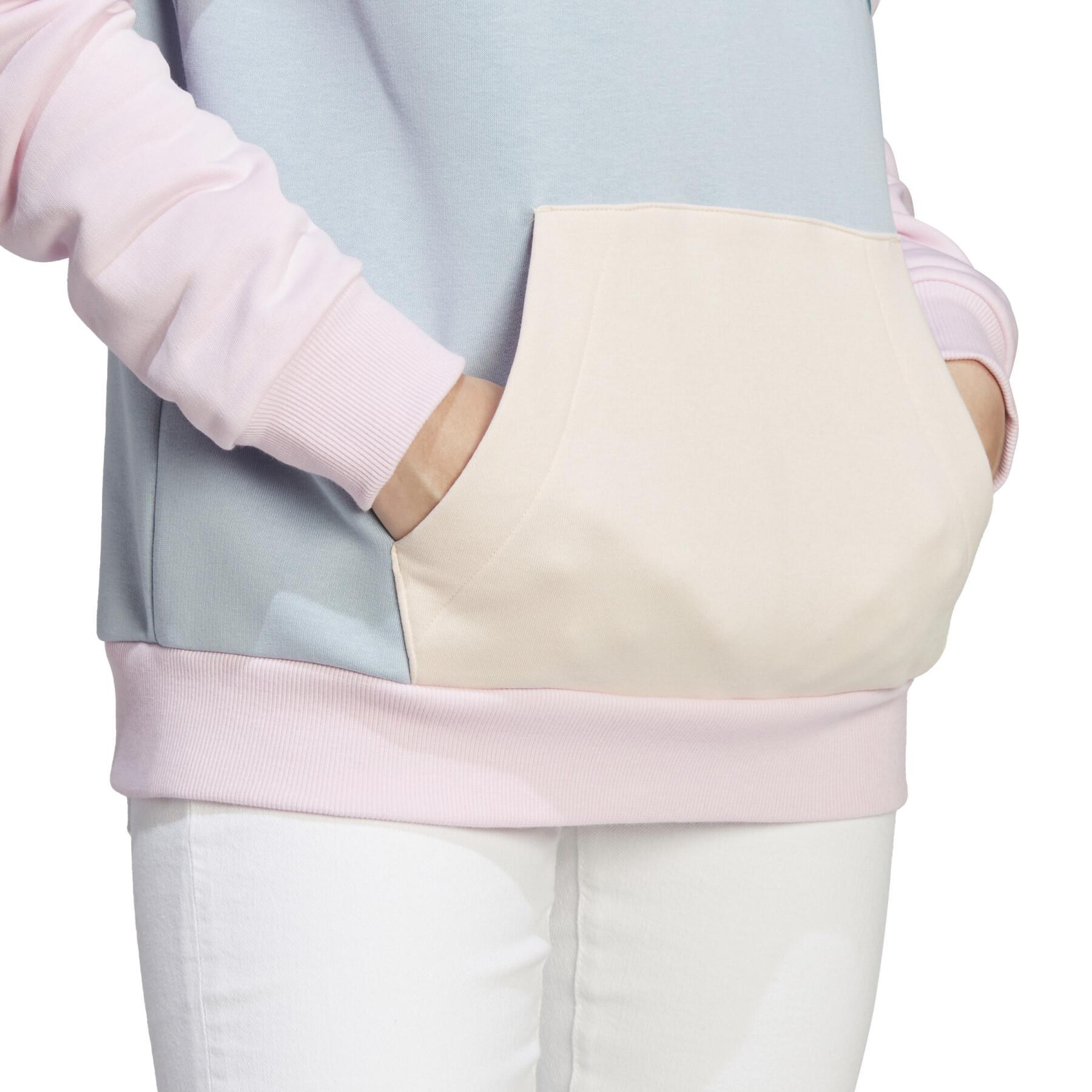 Damska bluza polarowa z kapturem adidas Essentials Logo Boyfriend