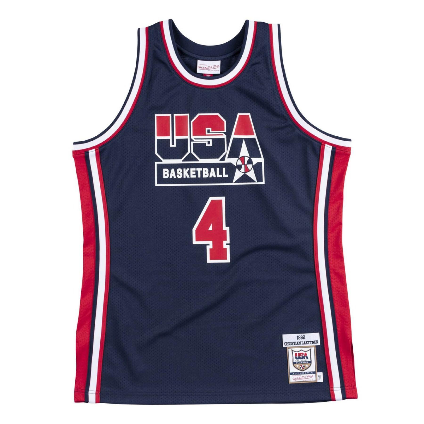 Autentyczna koszulka drużyny USA nba Christian Laettner