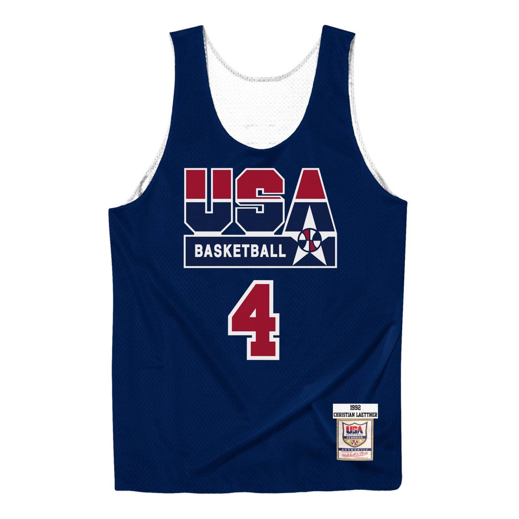Autentyczna koszulka drużyny USA reversible practice Christian Laettner