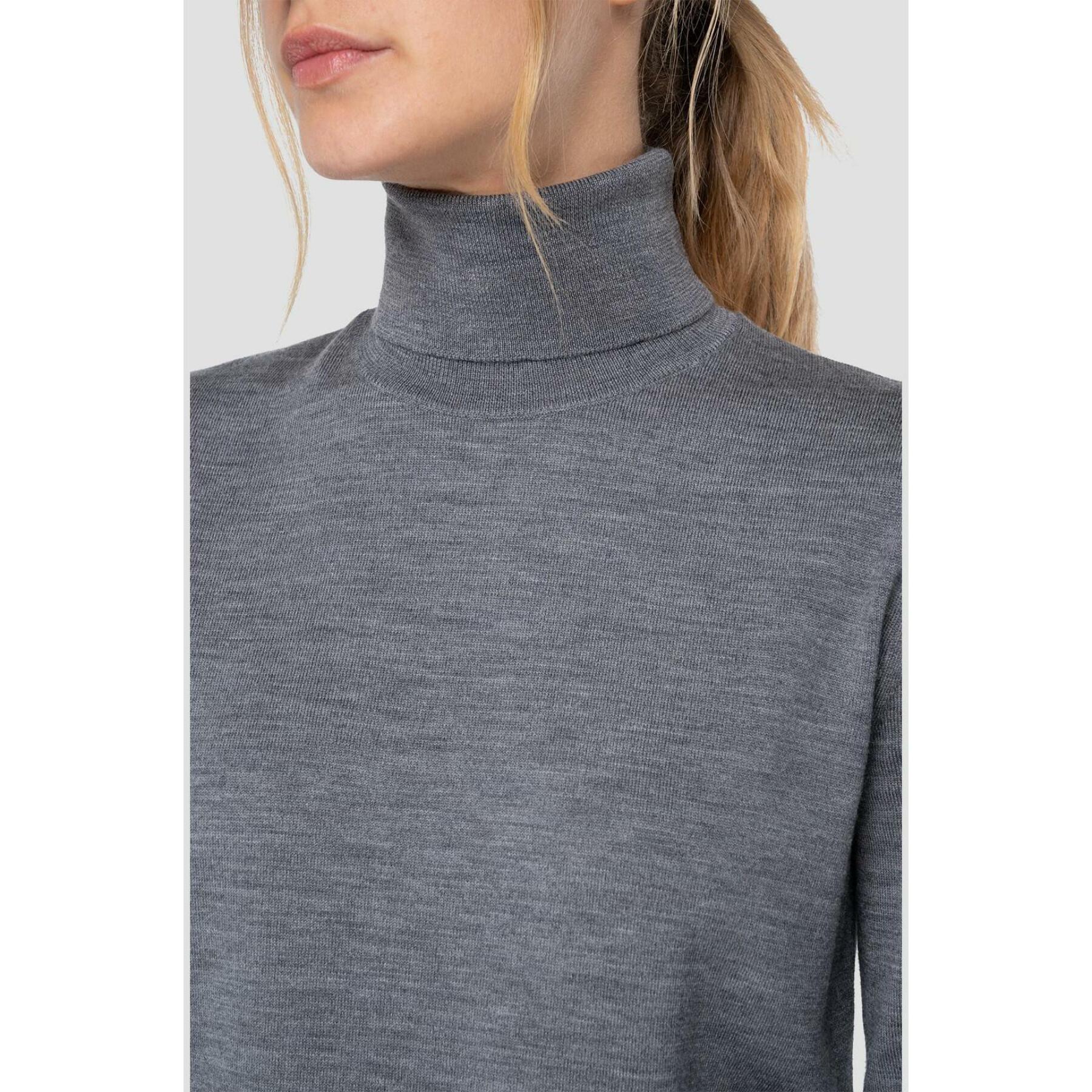 Sweter z wysokim dekoltem z merynosów Replay hyperflex