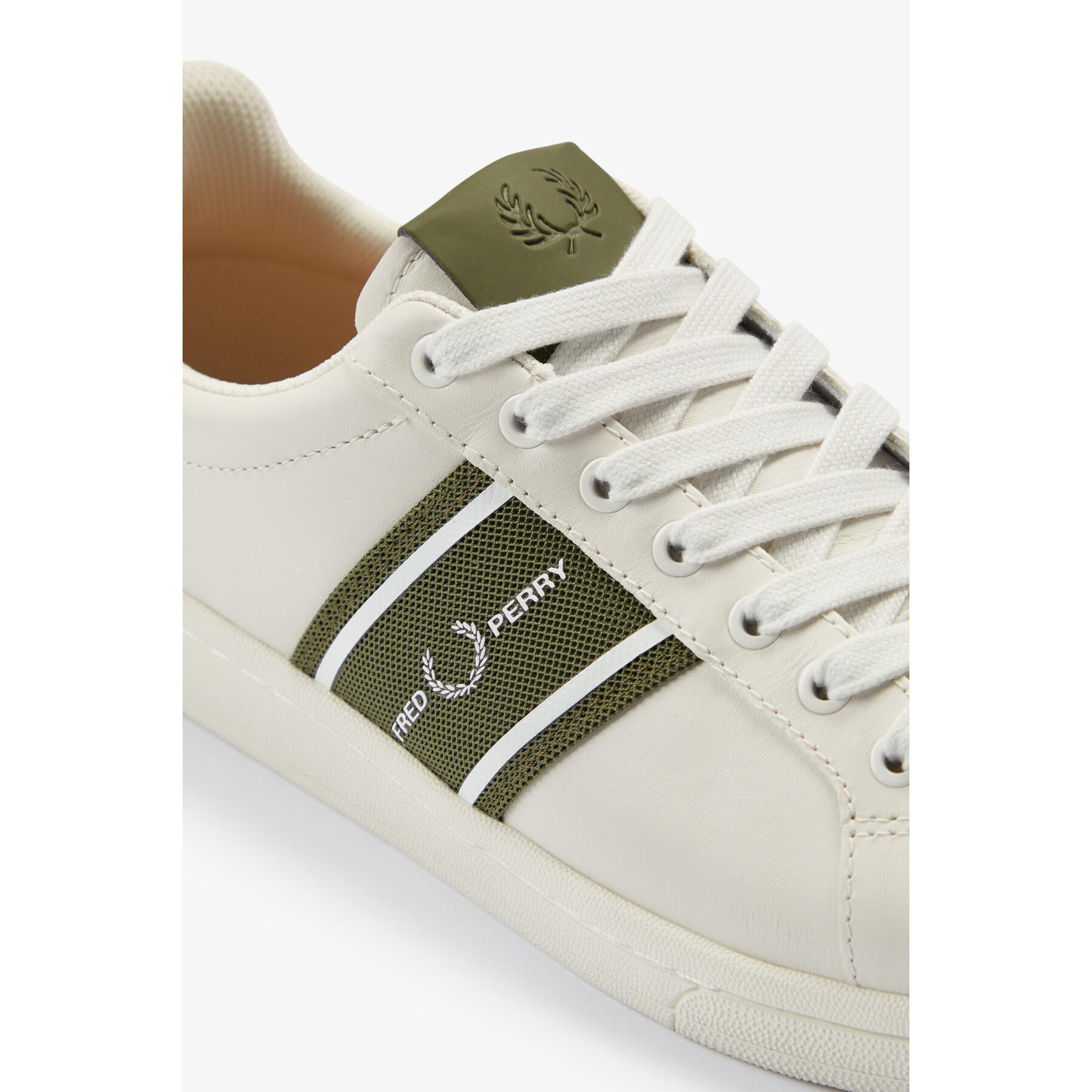 Trenerzy Fred Perry B721 Lea/Graphic Brand Mesh