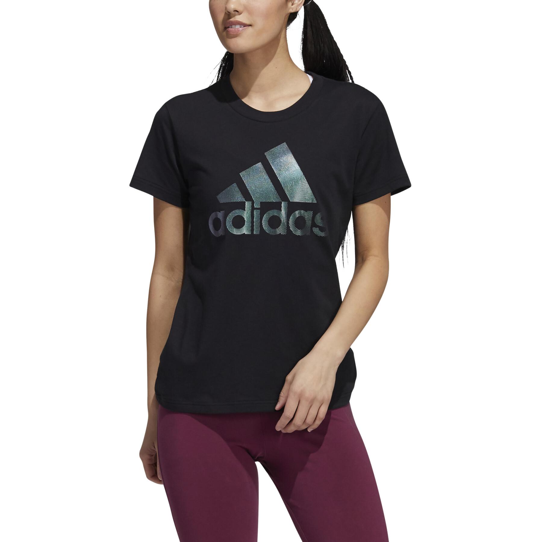 Damska krótka koszulka adidas Holiday Graphic Sleeve
