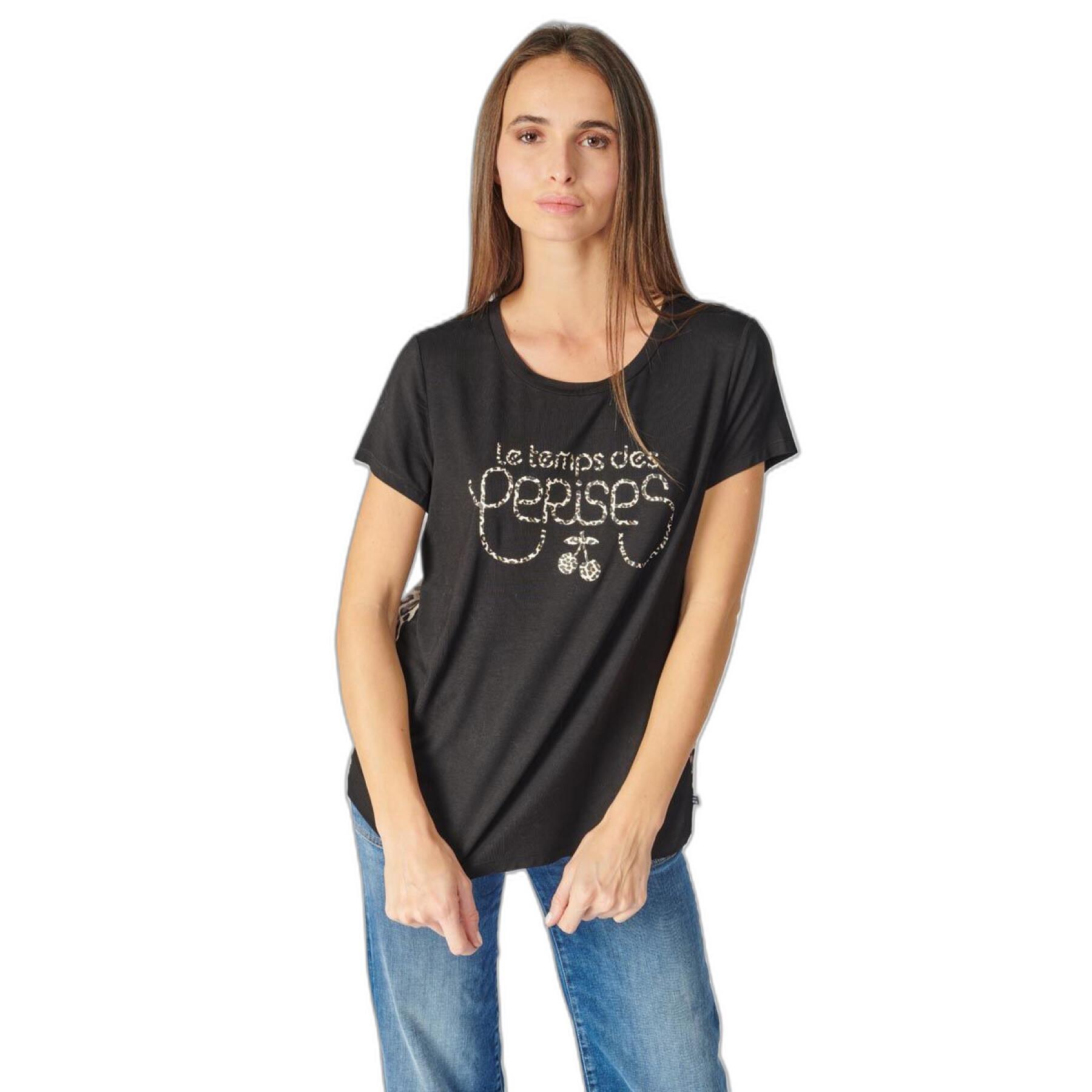 Damski bi-materiałowy T-shirt Le Temps des cerises Zephi