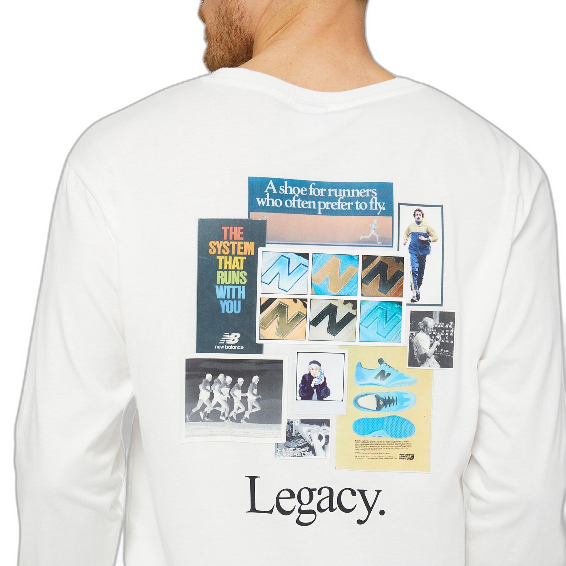 Koszulka z długim rękawem New Balance Athletics Legacies Graphic Collage
