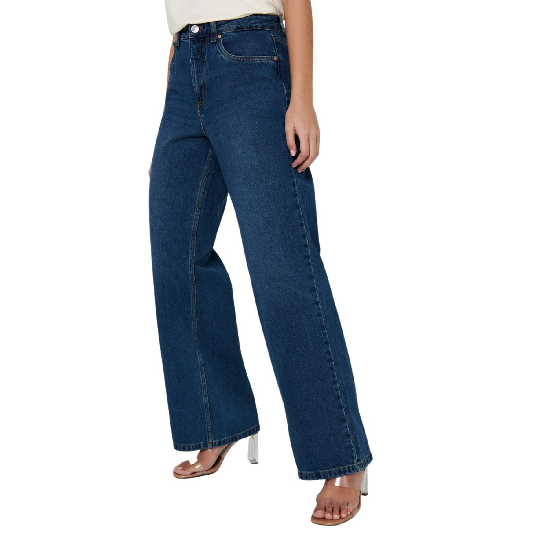 Jeans szerokie nogawki z wysokim stanem dla kobiet Only Bianca Pim