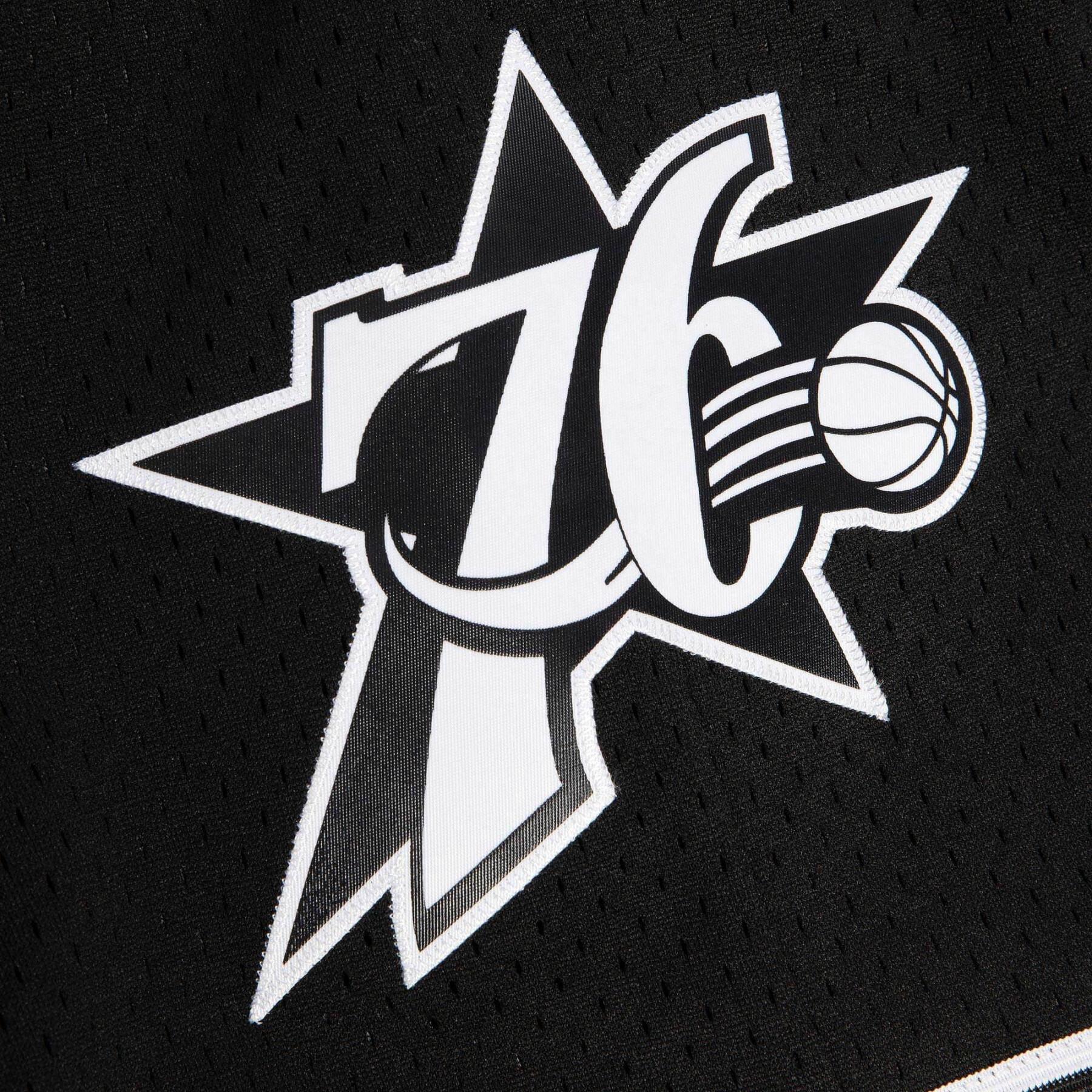 Philadelphia 76ers spodenki 2000-01 białe logo swingman