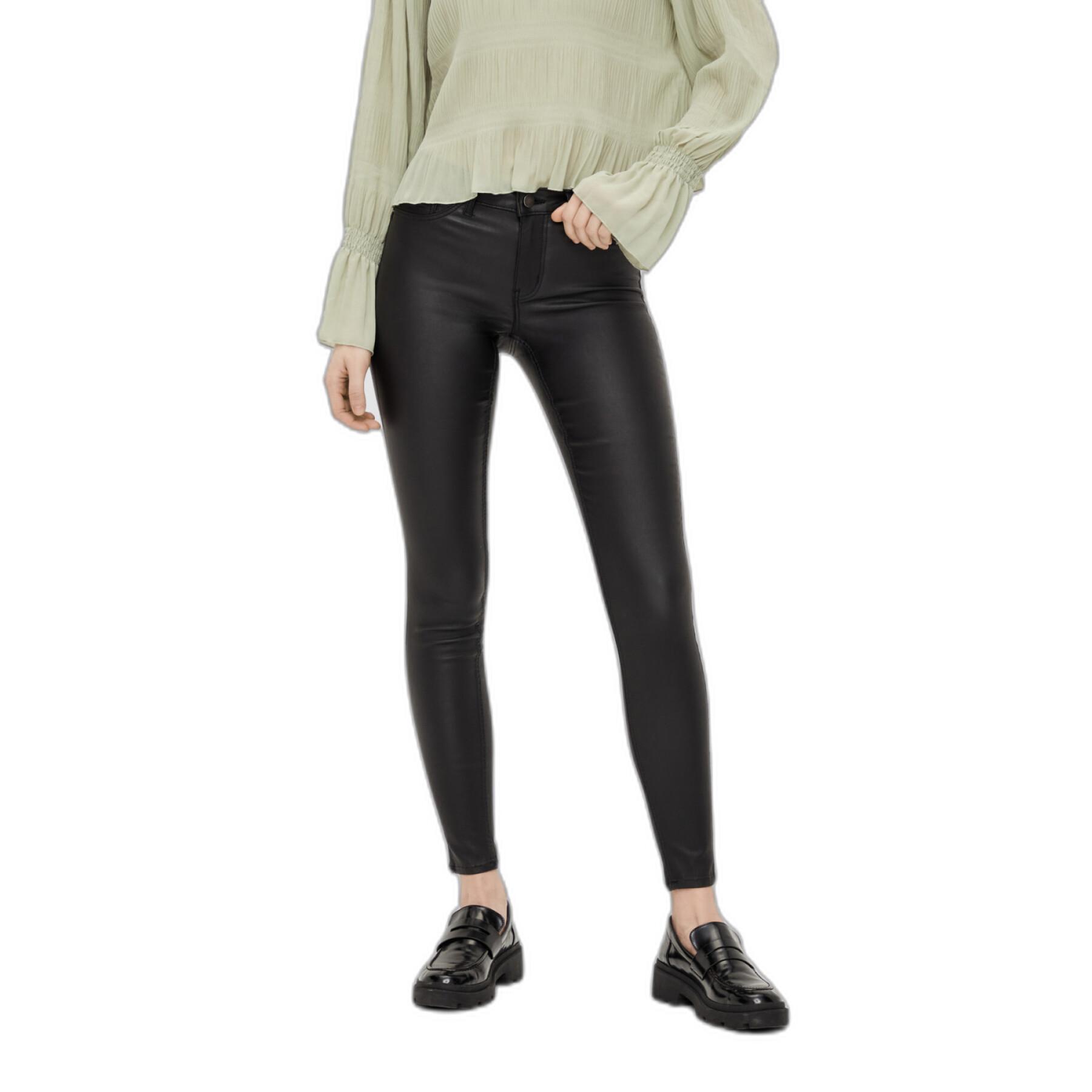 Damskie skinny jeans Pieces Share-up Paro Coated
