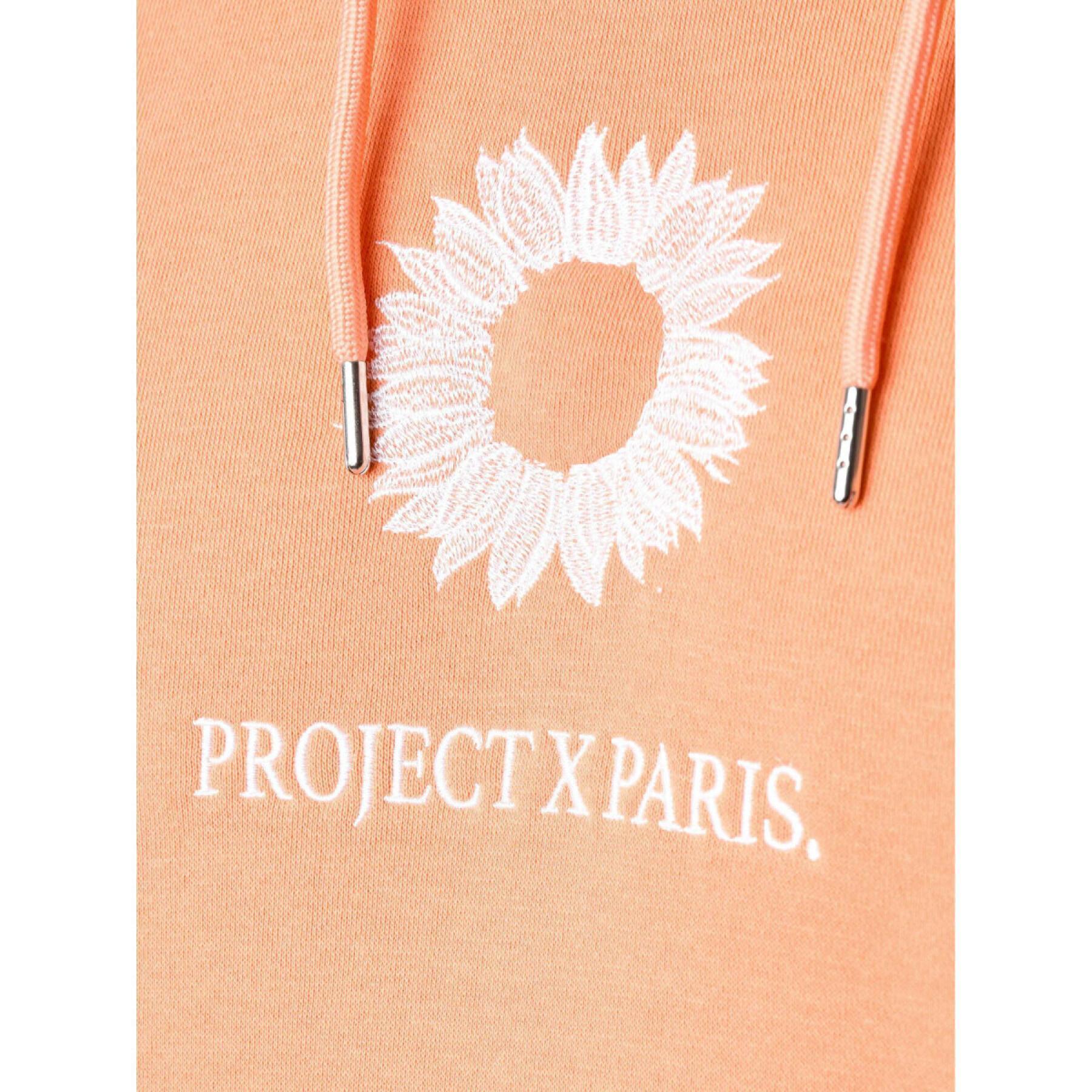 Bluza z kapturem z haftowanym słonecznikiem Project X Paris