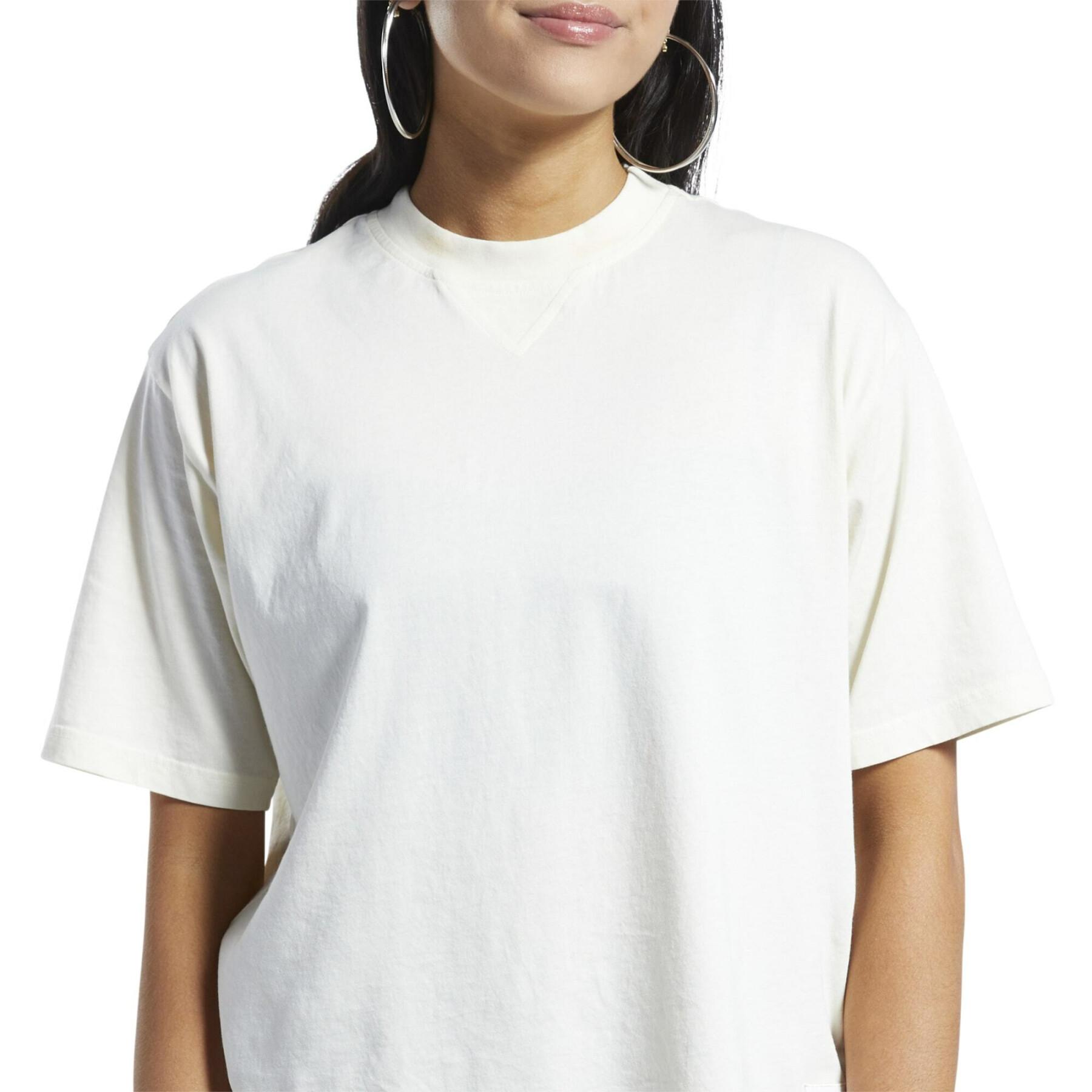 Damska koszulka z prostym krojem z naturalnego barwnika Reebok Classics
