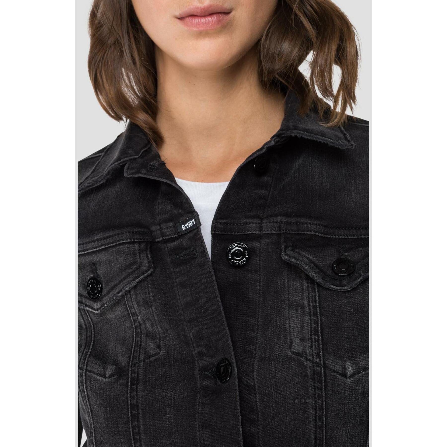 Ekologiczna kurtka jeansowa dla kobiet Replay hyperflex