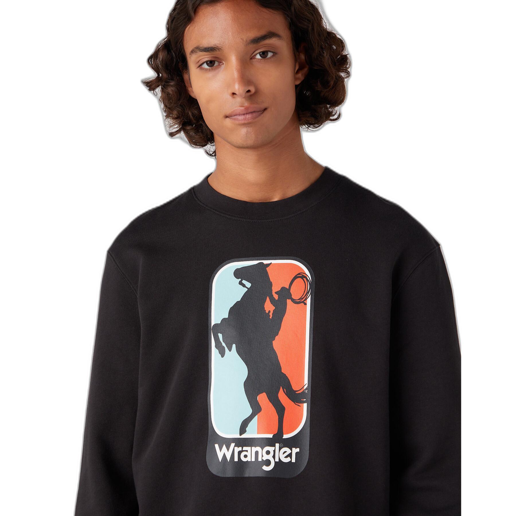 Bluza z kapturem z okrągłym dekoltem Wrangler Logo