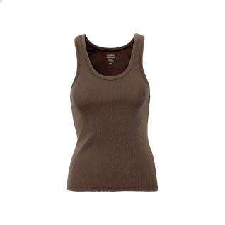 Koszulka damska z prążkowanego materiału Colorful Standard Organic cedar brown