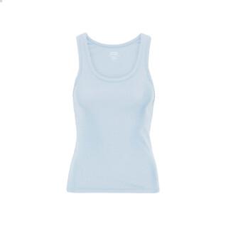Koszulka damska z prążkowanego materiału Colorful Standard Organic powder blue