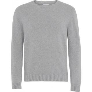 Wełniany sweter z okrągłym dekoltem Colorful Standard Classic Merino heather grey