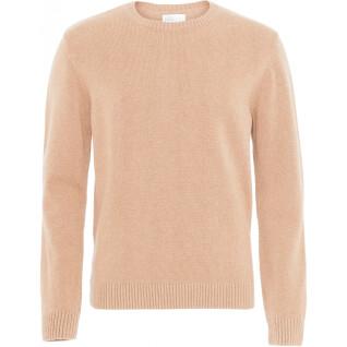 Wełniany sweter z okrągłym dekoltem Colorful Standard Classic Merino honey beige
