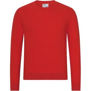 Wełniany sweter z okrągłym dekoltem Colorful Standard Light Merino scarlet red