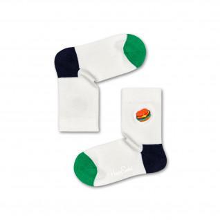 Skarpetki dla dzieci Happy Socks Hamburger Embroidery