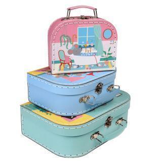 Zestaw 3 walizek dziecięcych Rex London Mouse In A House