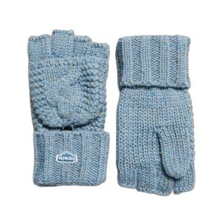 Damskie rękawiczki z dzianiny kablowej Superdry