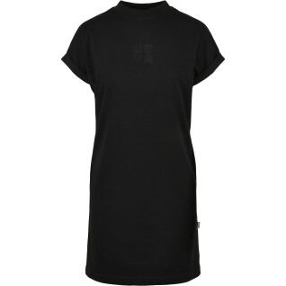 Damska sukienka t-shirtowa Urban Classics cut on sleeve printed (Duże rozmiary)