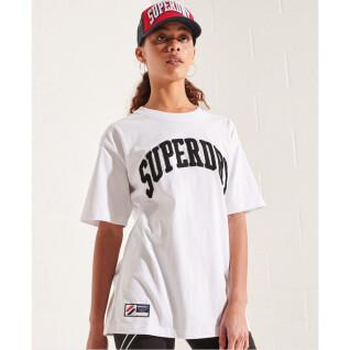 Damski gładki T-shirt Superdry Varsity Arch