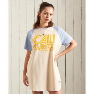 Damska sukienka t-shirt z raglanowymi rękawami Superdry Cali Surf