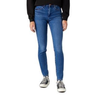 Damskie jeansy skinny z wysoką talią Wrangler