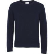 Wełniany sweter z okrągłym dekoltem Colorful Standard Classic Merino navy blue