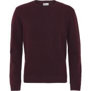 Wełniany sweter z okrągłym dekoltem Colorful Standard Classic Merino oxblood red