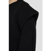 Damski sweter z falbankami pod szyją Replay
