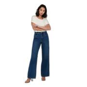 Jeans szerokie nogawki z wysokim stanem dla kobiet Only Bianca Pim