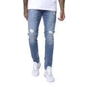 Basic slim jeans z efektem przetarcia i plamkami Project X Paris