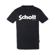 Koszulka z krótkim rękawem i dużym logo Schott